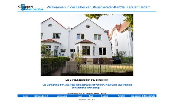 Vorschau von www.steuerberater-segert.de, Lübecker Steuerberater-Kanzlei Karsten Segert