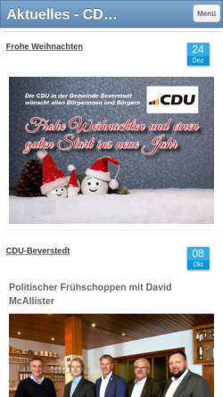 Vorschau der mobilen Webseite cdu-beverstedt.de, CDU Beverstedt