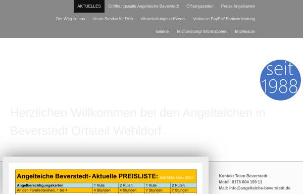 Vorschau von www.angelteiche-beverstedt.de, Angelteiche Beverstedt