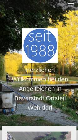 Vorschau der mobilen Webseite www.angelteiche-beverstedt.de, Angelteiche Beverstedt