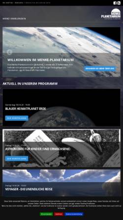 Vorschau der mobilen Webseite www.planetarium-gluecksburg.de, Menke-Planetarium