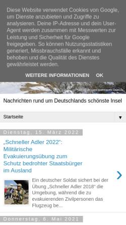 Vorschau der mobilen Webseite ruegenferien.blogspot.com, Nachrichtenblog