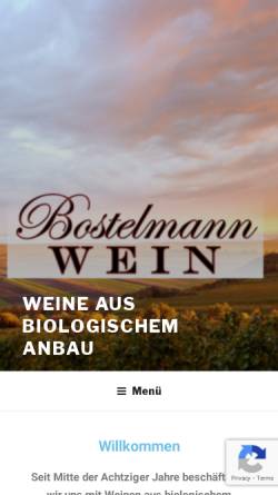 Vorschau der mobilen Webseite www.bostelmann-wein.de, Weine aus biologischem Anbau