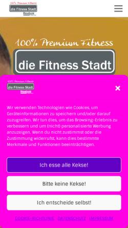 Vorschau der mobilen Webseite www.fitness-stadt.de, Fitness Stadt, Die
