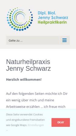 Vorschau der mobilen Webseite naturheilpraxis-jenny-schulz.de, Jenny Schulz - Personal Training