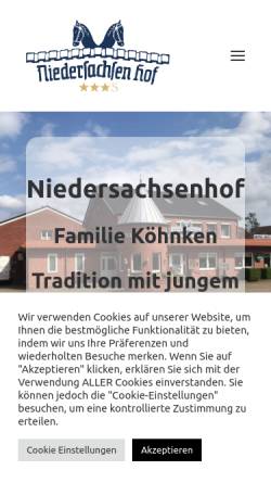 Vorschau der mobilen Webseite www.niedersachsenhof.de, Niedersachsen Hof