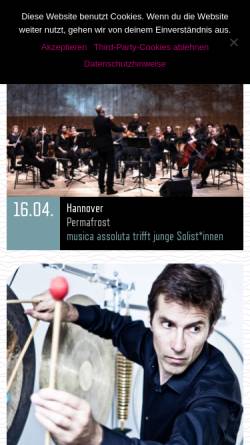 Vorschau der mobilen Webseite www.musik21niedersachsen.de, Musik 21 Niedersachsen - NGNM e.V.