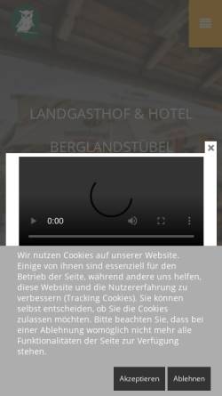 Vorschau der mobilen Webseite www.berglandstuebel.de, Landgasthof und Hotel Berglandstübel - Inh. Rene Albert