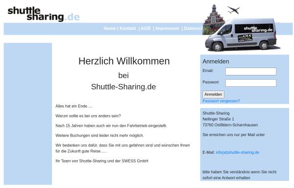 Vorschau von www.shuttle-sharing.de, Shuttle Sharing