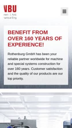 Vorschau der mobilen Webseite rothenburg-gmbh.de, Rothenburg GmbH