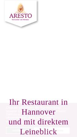 Vorschau der mobilen Webseite www.aresto.de, Restaurant Aresto