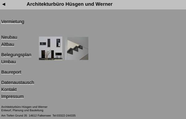 Vorschau von www.huesgen-werner.de, Architekturbüro Hüsgen und Werner
