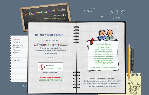Vorschau von www.wilhelm-busch-schule.org, Wilhelm-Busch-Schule Hohenbostel