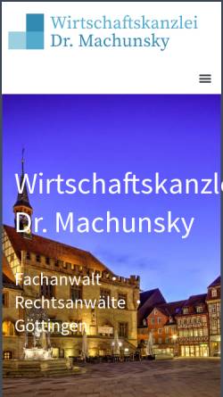 Vorschau der mobilen Webseite www.dr-machunsky.de, Dr. Jürgen Machunsky
