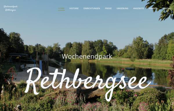 Vorschau von www.rethbergsee-wochenendpark.de, Rethbergsee
