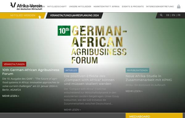 Vorschau von www.afrikaverein.de, Afrika-Verein e.V