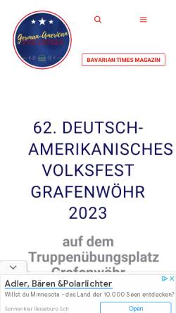 Vorschau der mobilen Webseite www.volksfest-grafenwoehr.de, Deutsch-Amerikanisches Volksfest Grafenwöhr