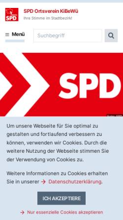 Vorschau der mobilen Webseite spd-kibewue.de, SPD-Ortsverein Kirchrode-Bemerode-Wülferode