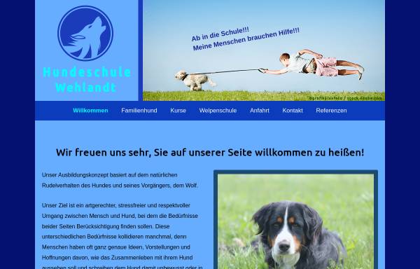 Vorschau von www.hundeschule-wehlandt.de, Hundeschule Wehlandt