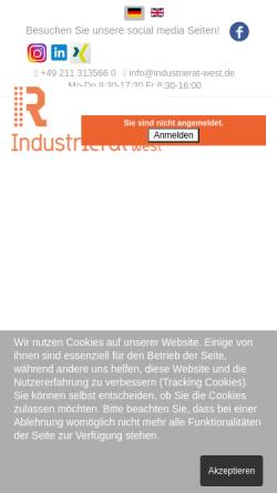Vorschau der mobilen Webseite www.industrierat.de, Industrierat GmbH