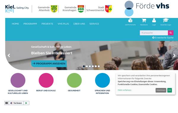 Vorschau von www.foerde-vhs.de, Förde Volkshochschule