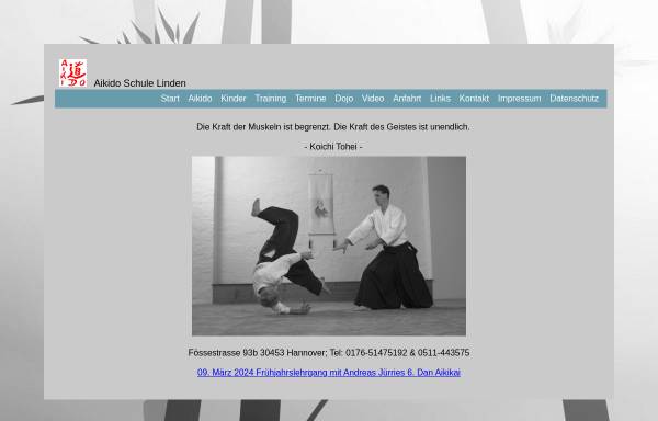 Vorschau von www.aikidoschulelinden.de, Aikido Schule