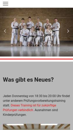 Vorschau der mobilen Webseite www.karateclubhannover.de, Karate Club Hannover
