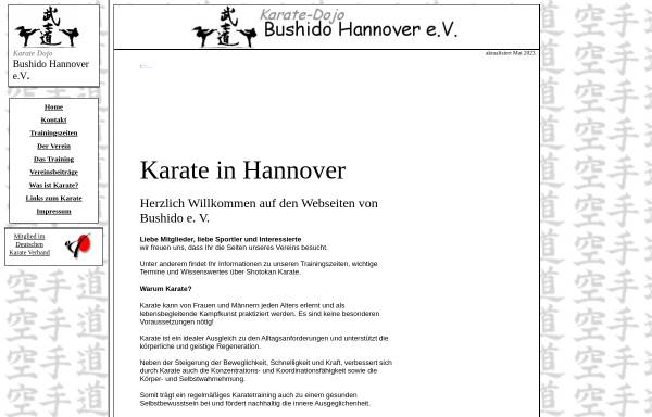 Vorschau von www.karate-hannover.de, Shotokan Karate-Dojo Bushido Hannover e.V.