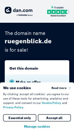 Vorschau der mobilen Webseite www.ruegenblick.de, Ruegenblick.de; Inh.: Ute Blukott