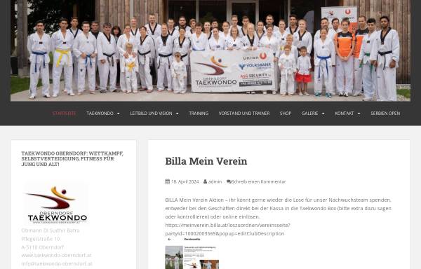 Vorschau von www.taekwondo-oberndorf.at, Taekwondo Oberndorf
