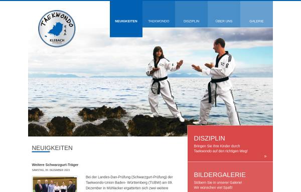 Vorschau von www.taekwondo-klebach.de, Taekwondo-Schule Klebach, Offenburg
