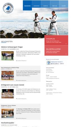 Vorschau der mobilen Webseite www.taekwondo-klebach.de, Taekwondo-Schule Klebach, Offenburg