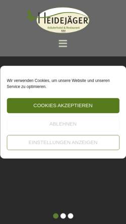 Vorschau der mobilen Webseite www.heidejaeger.de, Zum Heidejäger GmbH
