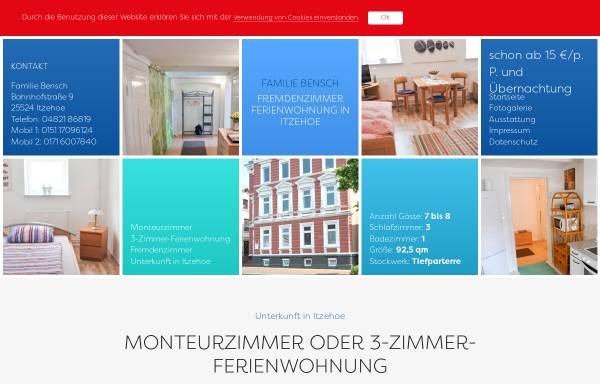 Vorschau von www.unterkunft-itzehoe.de, Zimmer in Itzehoe