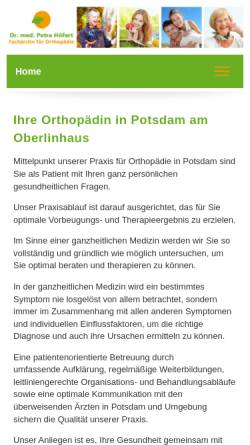 Vorschau der mobilen Webseite www.dr-hoefert.de, Höfert, Dr. med. Petra