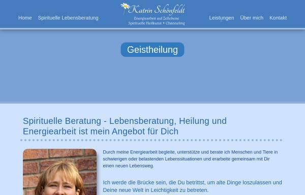Vorschau von spirituelle-beratung-heilung.de, Katrin Schönfeldt