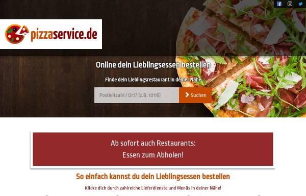 Vorschau von www.pizzaservice.de, Pizzaservice.de