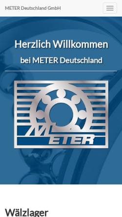 Vorschau der mobilen Webseite www.meterbearings.de, Meter Deutschland GmbH & Co. KG