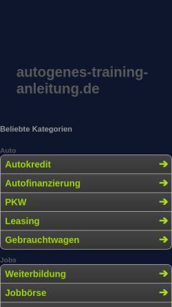 Vorschau der mobilen Webseite autogenes-training-anleitung.de, Autogenes Training