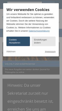 Vorschau der mobilen Webseite fiph.de, Forschungsinstitut für Philosophie Hannover