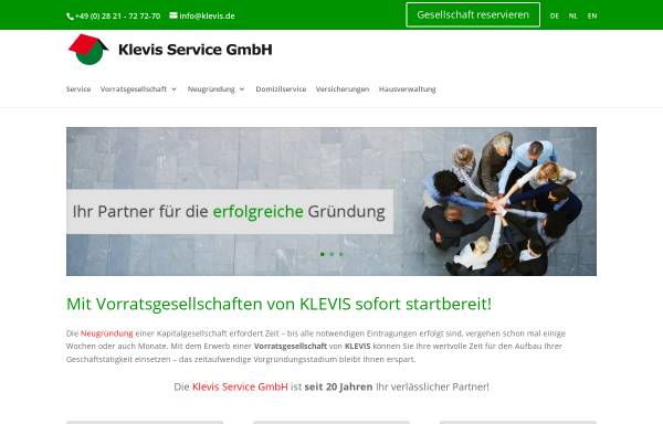 Vorschau von www.klevis.de, Klevis Beteiligungsgesellschaft m.b.H. - Heidrun Lohmann