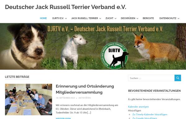 Vorschau von www.djrtv.de, DJRTV - Deutscher Jack Russell Terrier Verband e.V.