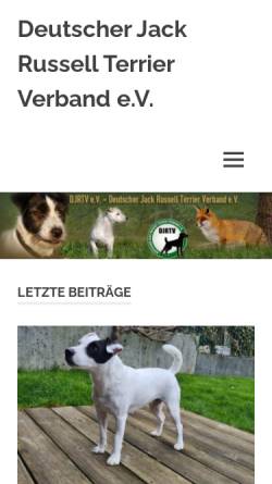 Vorschau der mobilen Webseite www.djrtv.de, DJRTV - Deutscher Jack Russell Terrier Verband e.V.