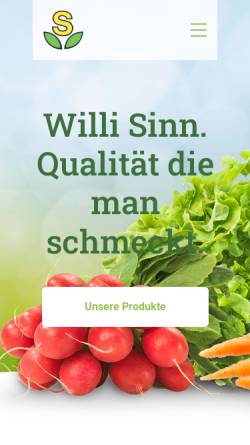 Vorschau der mobilen Webseite www.willi-sinn.de, Willi Sinn GmbH