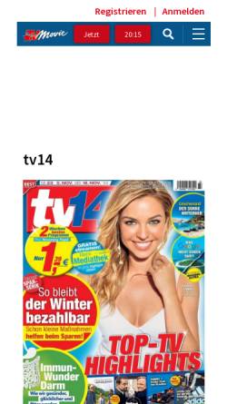 Vorschau der mobilen Webseite www.tv14.de, TV14