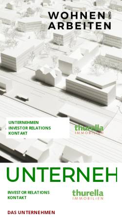 Vorschau der mobilen Webseite www.thurella-immobilien.ch, Thurella AG