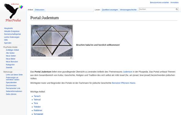 Vorschau von de.pluspedia.org, Portal Judentum