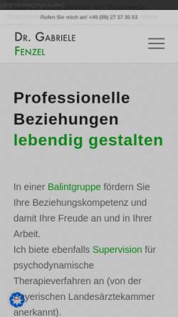 Vorschau der mobilen Webseite balintgruppe-muenchen.de, Dr. Gabriele Fenzel