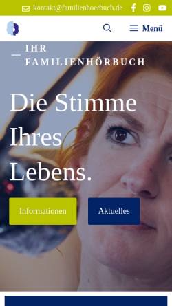 Vorschau der mobilen Webseite www.familienhoerbuch.de, Familienhörbuch, Judith Grümmer