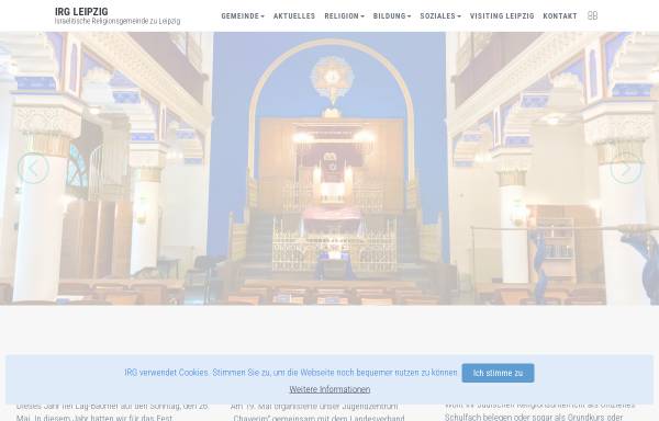 Vorschau von www.irg-leipzig.de, Israelitische Religionsgemeinde Leipzig